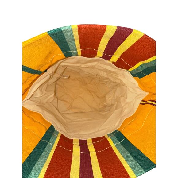 Vtg L'Occitane en Provence Canvas Drawstring Bag | Yellow Striped | 100% Cotton - Picture 4 of 5